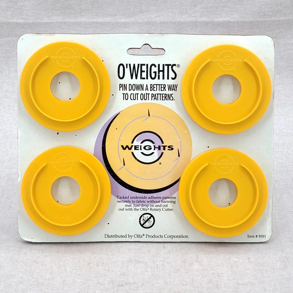 OLFA O-Weights 8991 4 Pack Sewing Quilting Pattern Making Fabric Weights